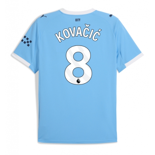 Manchester City Mateo Kovacic #8 Maglia Gara Casa Repliche 2025-26 Maniche Corte Manchester City Mateo Kovacic #8 Maglia Gara Casa Repliche 2025-26 Maniche Corte